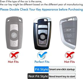 img 3 attached to Intermerge For BMW Key Fob Cover Interior Accessories and Anti-Theft