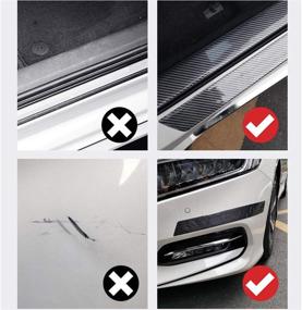 img 2 attached to Door Entry Guards Scratch Cover Protector: Carbon Fiber Rubber Car Bumper Guard - Waterproof & Durable, Width 5CM length 2.5M