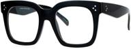 🕶️ stylish oversized square fashion eyeglasses for a trendy look logo