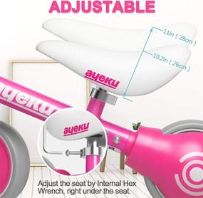 img 2 attached to 🚲 AyeKu Baby Balance Bike: Toddler Bikes for 12-24 Months, Ideal Gifts for Girls and Boys to Scoot with Comfy Adjustable Seat on 3 Wheels