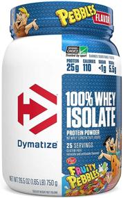 img 4 attached to 🍓 Dymatize 100% Whey Isolate Protein Powder - Fruity Pebbles Flavor, 1.6 lb (Pack of 1), 26.4 oz