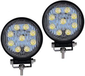 img 4 attached to YITAMOTOR LED Light Bar 2PCS 4 Inch 27W Round LED Light Pods: Versatile Off-Road Flood Beam Lights with Waterproof Design, Ideal for Trucks, Tractors, Boats, Motorcycles, ATVs and SUVs - 12V 24V, 2 Year Warranty