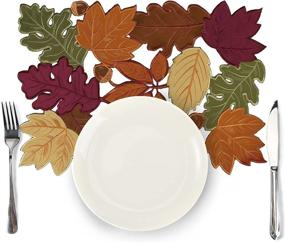 img 2 attached to 🍁 OWENIE Thanksgiving Embroidered Maple Leaves Decorations: Add Festive Charm to Your Holiday Décor!