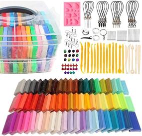 img 4 attached to 50-Color Polymer Clay Kit with 19 Sculpting Tools and Storage Box - Multicolor Soft Modeling Clay for Kids and Adults - Oven Bake Clay Making Set with Accessories