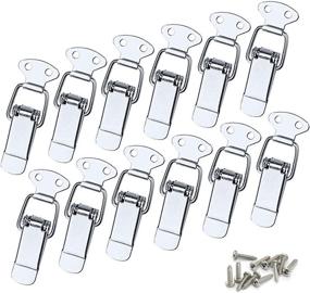 img 4 attached to 🔒 AUHOKY 12-Pack Stainless Steel Spring Loaded Toggle Latches with 48 Mounting Screws - Case Box Chest Trunk Latch Catches Hasps Clamps, 72mm Overall Length
