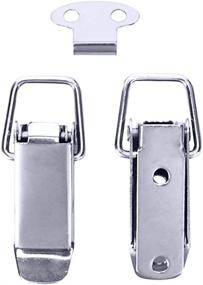 img 1 attached to 🔒 AUHOKY 12-Pack Stainless Steel Spring Loaded Toggle Latches with 48 Mounting Screws - Case Box Chest Trunk Latch Catches Hasps Clamps, 72mm Overall Length