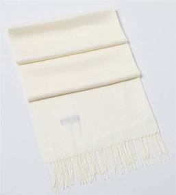 img 2 attached to 🧣 Pashmina Shawls with Fringes: Stylish Women's Wedding Accessories