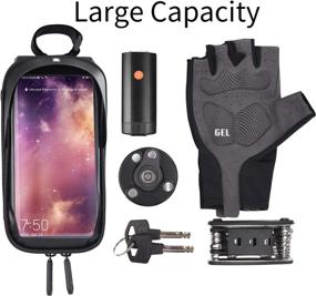 img 1 attached to Plesora Bike Phone Bag: Ultimate Bicycle Phone Holder and Accessory Pack for Cyclists