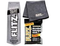 🔧 flitz bu 03515 metal, plastic, and fiberglass polish paste (5.29 oz) with large microfiber cleaning cloth - effective cleaning combo logo