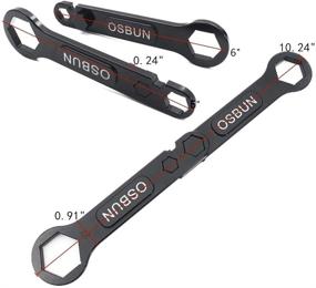 img 2 attached to Anodized Aluminum OSBUN Motorcycle Spanner Wheel Change Tool Wrench Set – Compatible with Africa Twin CRF1000L/ADV 2016-2020 (Black)