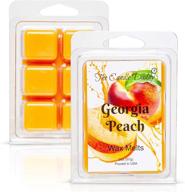 🍑 georgia peach - southern peach fruit scented melt - highly scented wax cubes - 1 pack - 2 ounces - 6 cubes - perfect gift for women, men, bffs, friends, wives, moms, birthdays, sisters, daughters, anniversaries logo