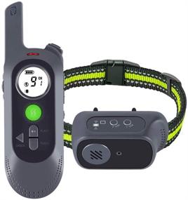 img 4 attached to 🐶 Getyeos Dog Training Collar - Voice Commands, Beep, Vibration, Shock Modes - Rechargeable & Waterproof - 1000Ft Remote - 1~9 Shock Levels Electric Dog Collar Set