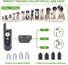 img 1 attached to 🐶 Getyeos Dog Training Collar - Voice Commands, Beep, Vibration, Shock Modes - Rechargeable & Waterproof - 1000Ft Remote - 1~9 Shock Levels Electric Dog Collar Set