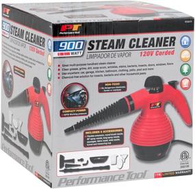 img 2 attached to 🔴 Red/Black 900W Handheld Steam Cleaner - Performance Tool W50079