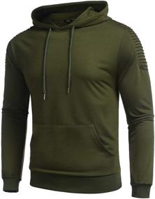 img 1 attached to COOFANDY Men's Clothing: Level up Your Workouts with this Athletic Workout Sweatshirt