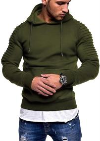 img 4 attached to COOFANDY Men's Clothing: Level up Your Workouts with this Athletic Workout Sweatshirt