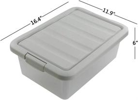 img 3 attached to 📦 Durable 14 Quart Storage Bin with Lid - Ideal for Organizing Towels, Toys, and School Supplies - 2 Pack