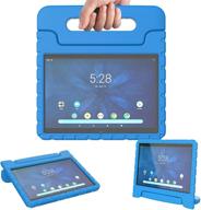 🔵 avawo kids case for onn 10.1” android tablet (model: ona19tb003, not for 2020), lightweight shockproof handle stand case, blue logo