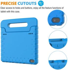 img 1 attached to 🔵 AVAWO Kids Case for Onn 10.1” Android Tablet (Model: ONA19TB003, NOT for 2020), Lightweight Shockproof Handle Stand Case, Blue