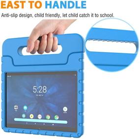 img 2 attached to 🔵 AVAWO Kids Case for Onn 10.1” Android Tablet (Model: ONA19TB003, NOT for 2020), Lightweight Shockproof Handle Stand Case, Blue