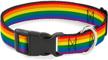 buckle down pc w30693 wl rainbow plastic collar logo