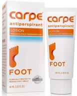 👣 carpe antiperspirant foot lotion: dermatologist-recommended solution to stop sweaty, smelly feet, prevent blisters & aid hyperhidrosis logo