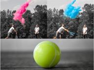 🎾 surprise with a smash: gender reveal tennis ball unveils the mystery logo