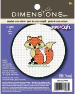 🦊 crafts kids learn a craft counted cross stitch: fox - dimensions 72-73987 logo