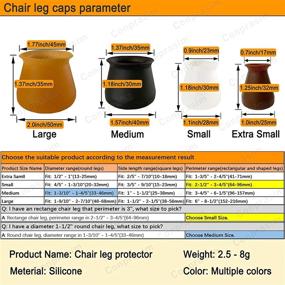 img 3 attached to 24 Pack Extra Small Silicone Chair Leg Floor Protectors - Anti-Slip Bottom Caps for 0.5” to 1” Furniture Table Feet - Prevent Scratches, No Noise - Ideal for Hardwood Floors