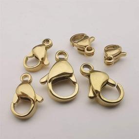 img 1 attached to 💎 Premium WOCRAFT 30pcs 15mm Gold Stainless Steel Lobster Clasps for Jewelry Making (11774-15mm)