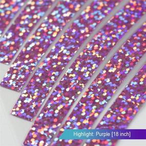 img 3 attached to 🔮 16PCS Reflective Wheel Rim Stripe Sticker Tape - 18 Inches Bling Bling Bike Wheel Stickers - Waterproof Reflector Stickers for Motorcycles, Electric Car - Purple