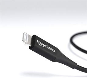 img 2 attached to Amazon Basics Сертифицированный MFi кабель из ABS с разъемом USB-A до Lightning 🔌 для Apple iPhone, iPad - Черный, длина 3 фута, с ресурсом ломки в 20,000 изгибов.