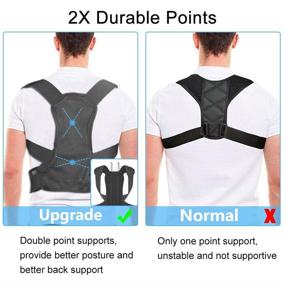 img 2 attached to 👍 Lianteng Comfortable Posture Corrector Brace for Men and Women - Effective Back Trainer for Neck, Back, and Shoulder Pain Relief with Adjustable Upper Spinal Alignment and Breathable Design