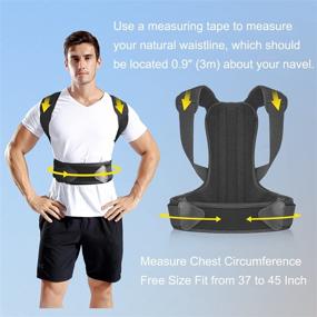 img 1 attached to 👍 Lianteng Comfortable Posture Corrector Brace for Men and Women - Effective Back Trainer for Neck, Back, and Shoulder Pain Relief with Adjustable Upper Spinal Alignment and Breathable Design