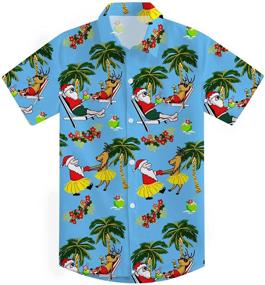 img 4 attached to 🌺 Hawaiian Vacation Clothing - Enlifety Girls' Christmas Clothing