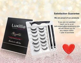 img 1 attached to 💕 Luxillia (Clear + Black) Magnetic Eyeliner Kit - Free Applicator Tool, 8D Natural Look Eyelashes No Magnets Needed - Best Reusable False Eyelashes, Waterproof Liner Pen and Lashes