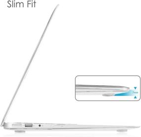 img 2 attached to 🖥️ Fintie Case for MacBook Air 13 Inch - Slim Snap On Hard Shell Protective Cover, Crystal Clear - Compatibility: A1466 / A1369 (Not Fit MacBook Air 13 with Touch ID A2337 (M1) / A2179 / A1932)