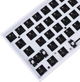 img 3 attached to Enhanced EPOMAKER GK61X RGB Hotswap Custom DIY Kit for 60% Keyboard, with PCB Mounting Plate Case (White)