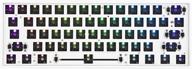 enhanced epomaker gk61x rgb hotswap custom diy kit for 60% keyboard, with pcb mounting plate case (white) logo
