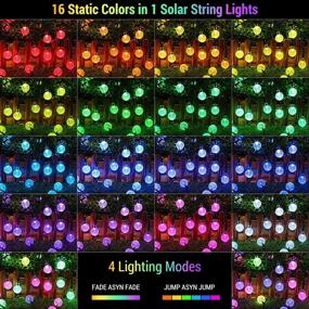 img 3 attached to 🌈 Toodour Multicolor Solar String Lights, 36Ft 60 LED Outdoor String Lights, Waterproof Crystal Ball Solar Patio Lights, Solar Fairy Lights for Gazebo, Patio, Garden, Yard, Bistro, Holidays (RGB)