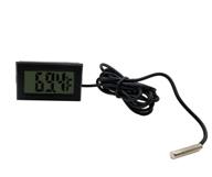 🌡️ lcd display digital fahrenheit thermometer -120℉ to 230℉: ideal for fish aquariums, marine vivariums, homes, warehouses & labs (black) logo