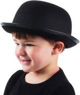 🎩 funny party hats kids derby hat - bowler hat for kids - black bowler hat - felt bowler hat - children's costume hats - playful and stylish headwear for kids logo