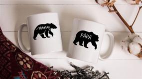 img 1 attached to Mama Bear and Papa Bear - 11oz Ceramic Coffee Mug Couples Set - His and Hers Gifts - Perfect Present for Husband and Wife - Holiday Gifts for Mom and Dad - By CBT Mugs