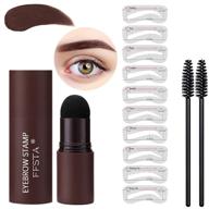 👁️ ffsta eyebrow stamp stencil kit for perfect shaping and brow definition (dark brown) logo