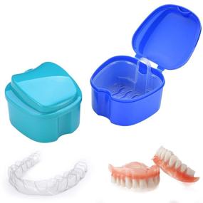 img 2 attached to Футляр для чистки зубных протезов с дуршлагом - Beautyflier: контейнер для чистки и хранения капп (ложных зубов)