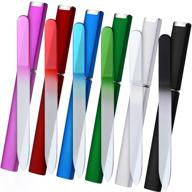 💎 crystal clear care: 6 pack glass nail files set in mixed colors for gentle nail care, with case logo