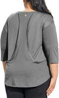 👚 foreyond plus size long sleeve mesh workout tops for women: stylish activewear racerback shirts логотип