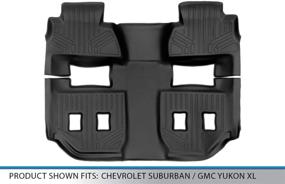 img 2 attached to 🚗 Премиум-черные коврики MAXLINER для Chevrolet Suburban/GMC Yukon XL 2015-2018 гг. - лайнеры для 2-го и 3-го ряда