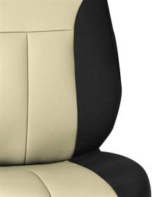img 1 attached to 🚗 FH Group Beige Water Resistant Neoprene Ultra-Flex Front Seat Car Seat Covers with Gift - Universal Fit for Cars Trucks & SUVs, Airbag Compatible