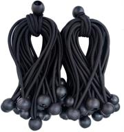 joneaz bungee balls 6 дюймов: набор эластичных черных шнуров для тентовых навесов - 50 штук, устойчивых к уф-излучению, шарик 0,8 дюйма логотип